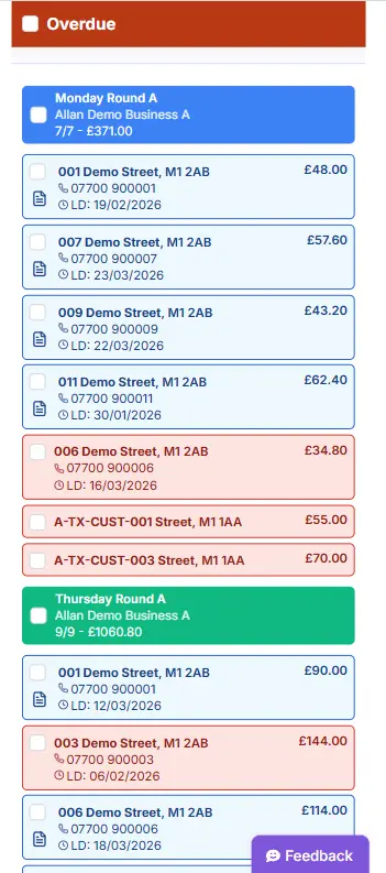 Mobile planner view with calendar updates and timeline adjustments